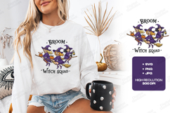 Broom Witch Squad SVG - Halloween Flying Witches Cut File Product Image 1