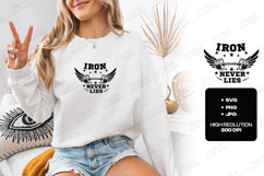 Iron Never Lies Winged Barbell Gym SVG Design Product Image 3
