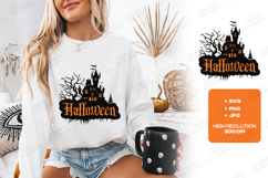 Halloween SVG - Spooky Haunted House Castle Bat Cut File Product Image 2