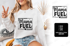 Mama Fuel SVG Leopard Print Frame Sublimation Design PNG Product Image 1