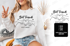 Best Friends Heart SVG Bundle | My Favorite Human Line Art Product Image 2