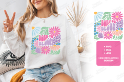 Born to Bloom SVG Groovy Retro Floral Sublimation Design Product Image 3