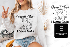 Support Them I Love Cats Cute Kitty SVG PNG JPG Bundle Product Image 3