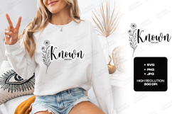 Known Floral Quote SVG Design Christian Art Product Image 3