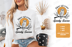 Spooky Season Owl SVG Night Watcher Halloween Sublimation Product Image 1