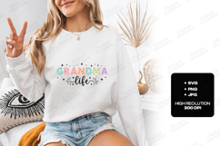 Grandma Life SVG Colorful Leopard Print Family Sublimation Product Image 2