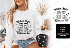 Wicked Style SVG - Halloween Witch Boots Spooky Fun Cut File Product Image 1