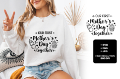 First Mother's Day SVG - Together Baby Bottle Cupcake Cut Fi Product Image 2
