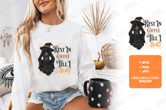 Witch Ghost Coffee SVG - Rest In Coffee Halloween PNG Cut Product Image 2