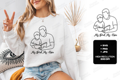 My Dad My Hero SVG Father and Son Reading Sublimation PNG Product Image 1