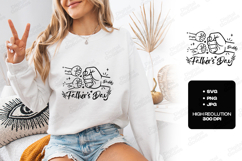 Father's Day SVG Fist Bump Son Daughter Sublimation PNG Product Image 1