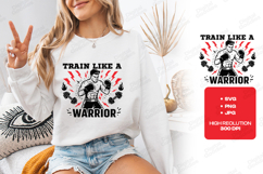 Train Like a Warrior Boxing Gym Motivational SVG Product Image 3