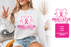 Bear Breast Cancer Awareness SVG Product Image 3