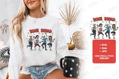 Bone Squad SVG - Halloween Skeleton Rock Band Cut File Product Image 2