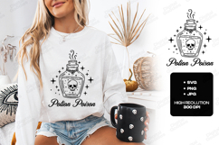 Potion Poison SVG - Halloween Skull Apothecary Jar Cut File Product Image 1