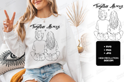 Together Always SVG Best Friends PNG Gift Sisterhood Product Image 3
