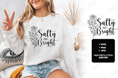 Salty and Bright Floral Quote SVG Design Christian Art Product Image 3
