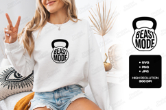 Beast Mode Kettlebell Fitness Gym SVG Design Product Image 3