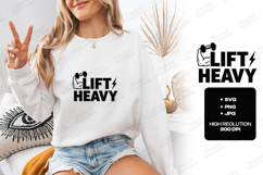 Lift Heavy Workout Gym Motivation SVG Design Product Image 3