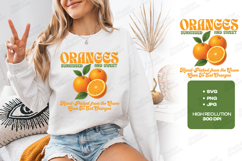 Oranges Sunkissed Sweet SVG Fresh Fruit Sublimation Graphic Product Image 2