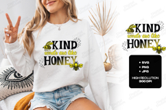 Kind Words Are Like Honey Bee Quote SVG Design Product Image 3