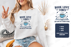 Book Love Vibes Reading Quote SVG PNG JPG Design Product Image 2