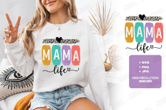 Mama Life SVG - Trendy Colorful Leopard Print Motherhood Product Image 3