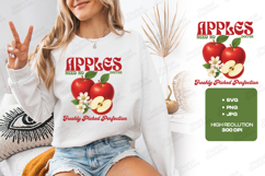 Apples Freshly Picked SVG Healthy Fruit Sublimation Design Product Image 1