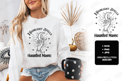 Moonlight Spells Haunted Magic SVG Halloween Moon Graphic Product Image 2