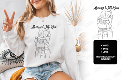Always With You SVG Hugging Best Friends PNG Sisterhood Gift Product Image 3