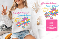 Smile More Love More Worry Less Floral SVG Sublimation PNG Product Image 3