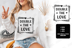 Double the Love SVG Leopard Print Frame Family Sublimation Product Image 2