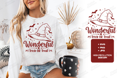 Wonderful Trick Or Treat SVG - Halloween Witch Hat Cut File Product Image 1