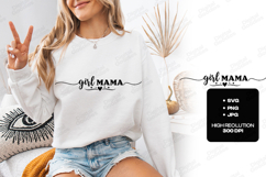 Girl Mama SVG - Elegant Motherhood Script Shirt Design Product Image 3