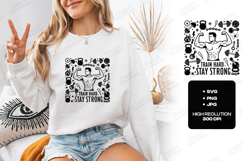 Train Hard Stay Strong Fitness Gym Motivational SVG Product Image 3