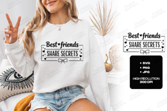 Best Friends Share Secrets SVG - Cute Friendship Shirt Desig Product Image 1