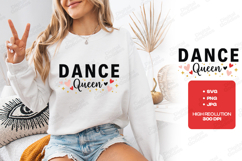 Dance Queen SVG - Retro Style Fun Dance Shirt Design Product Image 2