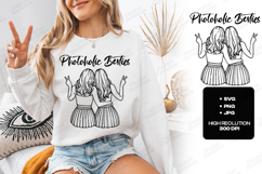 Photoholic Besties SVG Best Friend PNG Gift Sisterhood Art Product Image 2