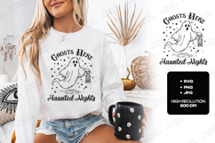 Ghosts Here Haunted Nights SVG Halloween Ghost Sublimation Product Image 1