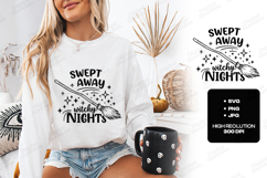 Swept Away SVG - Witchy Nights Halloween Broomstick Cut File Product Image 1