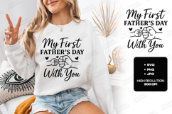 My First Father's Day SVG Fist Bump New Dad Sublimation PNG Product Image 1