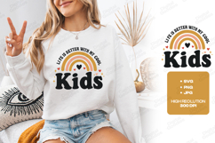 Life is Better With My Cool Kids SVG - Retro Rainbow Design Product Image 3