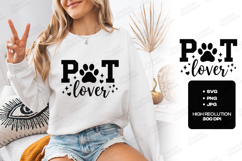 Pet Lover SVG - Trendy Paw Print Animal Fan Shirt Design Product Image 3