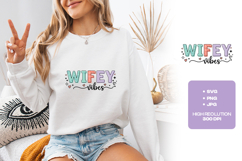 Wifey Vibes SVG - Colorful Leopard Print Wife Cut File Product Image 2