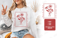 Focus On The Good Floral Stamp SVG Sublimation PNG Design Product Image 3