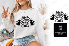 Cat Lover SVG - Cute Peeking Black Cat Vector Cut File Product Image 3