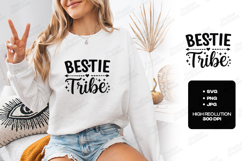 Bestie Tribe SVG - Friendship Squad Heart Stars Cut File Product Image 1