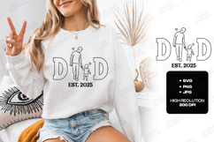 Dad Est 2025 SVG Father and Son Walking Sublimation Design Product Image 2