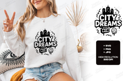 City Dreams Urban Monochrome Graphic for T-Shirts Product Image 1