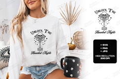 Unlock The Haunted Nights SVG - Skeleton Key Halloween File Product Image 1